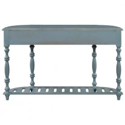 52 in. Antique Blue Standard Rectangle Wood Console Table by ATHMILE -ATHMILE Sales Store antique blue athmile console tables dswf290555aac 44 1000