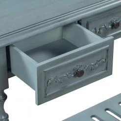 52 in. W Antique Blue Standard Rectangle Wood Console Table by ATHMILE -ATHMILE Sales Store antique blue athmile console tables gz b2w20220845 44 1000 1