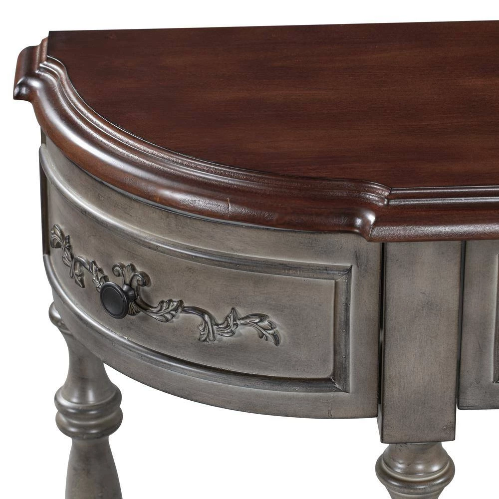 52 in. Antique Gray Standard Rectangle Wood Console Table by ATHMILE 5 52 in. Antique Gray Standard Rectangle Wood Console Table by ATHMILE - Image 5