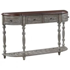 52 in. Antique Gray Standard Rectangle Wood Console Table by ATHMILE 10 52 in. Antique Gray Standard Rectangle Wood Console Table by ATHMILE -ATHMILE Sales Store antique gray athmile console tables dswf290555aae c3 1000