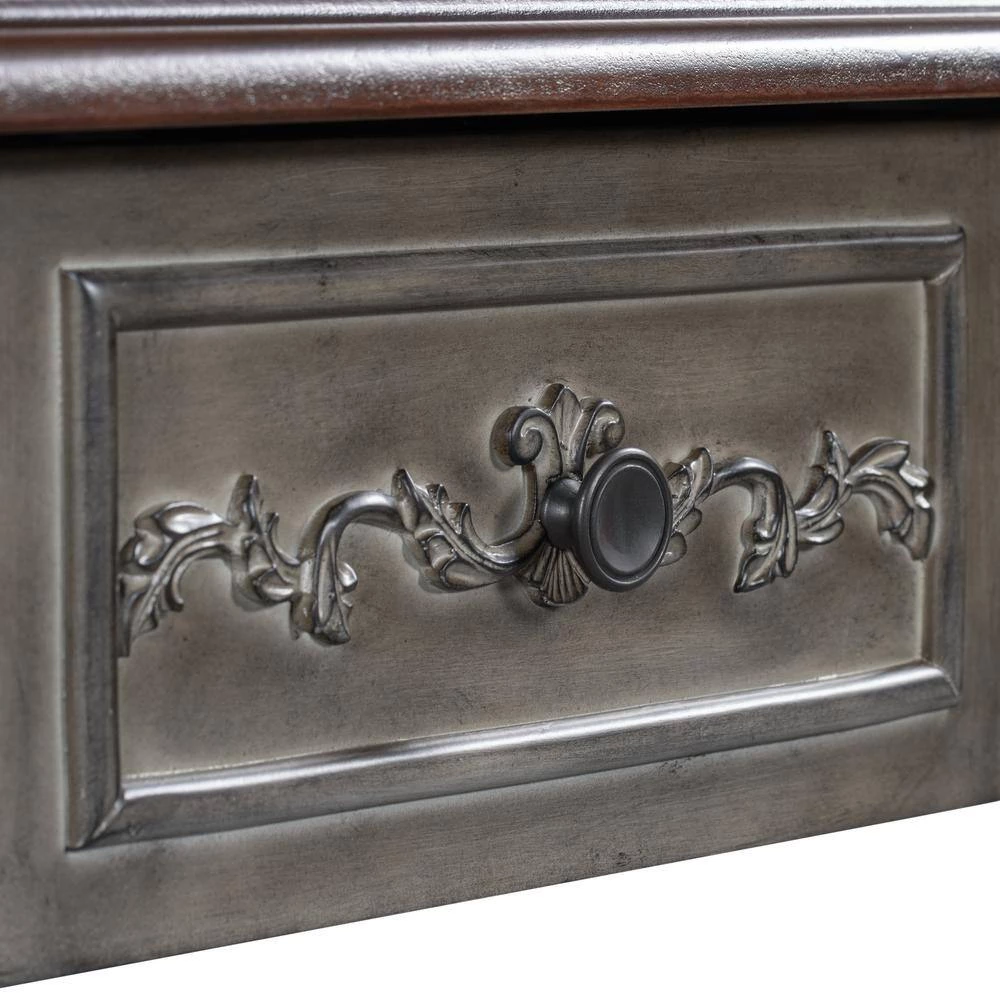 52 in. W Antique Gray Standard Rectangle Wood Console Table by ATHMILE 8 52 in. W Antique Gray Standard Rectangle Wood Console Table by ATHMILE - Image 8