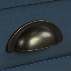 Antique Navy Rustic Storage Cabinet with Two Drawers and Four Classic Rattan Basket by ATHMILE -ATHMILE Sales Store antique navy athmile accent cabinets gz wf193442aam fa 1000