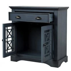 Antique Navy Retro Storage Cabinet with Doors and Big Wood Drawer, Home Office Furniture Storage Chest by ATHMILE 12 Antique Navy Retro Storage Cabinet with Doors and Big Wood Drawer, Home Office Furniture Storage Chest by ATHMILE -ATHMILE Sales Store antique navy athmile accent cabinets gz wf195159aam 77 1000