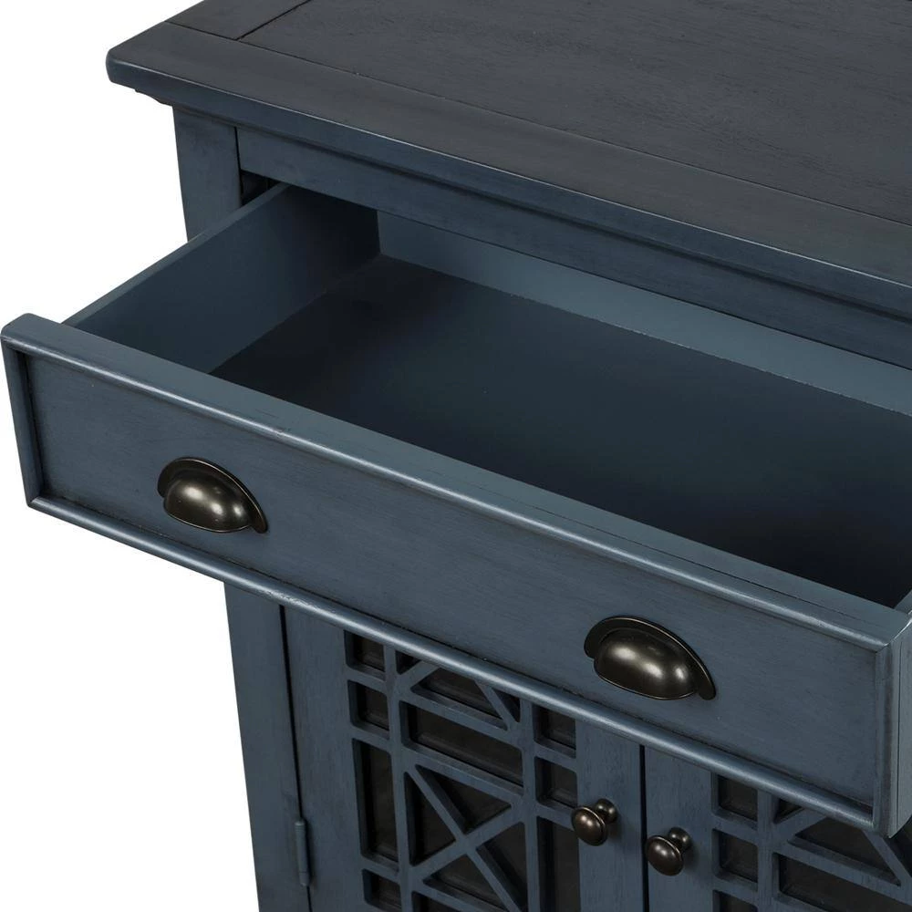 28 in. Antique Navy Standard Rectangle Wood Console Table by ATHMILE 6 28 in. Antique Navy Standard Rectangle Wood Console Table by ATHMILE - Image 6