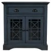 28 in. Antique Navy Standard Rectangle Wood Console Table by ATHMILE