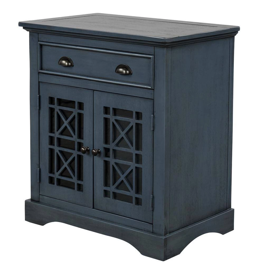 28 in. Antique Navy Standard Rectangle Wood Console Table by ATHMILE 4 28 in. Antique Navy Standard Rectangle Wood Console Table by ATHMILE - Image 4