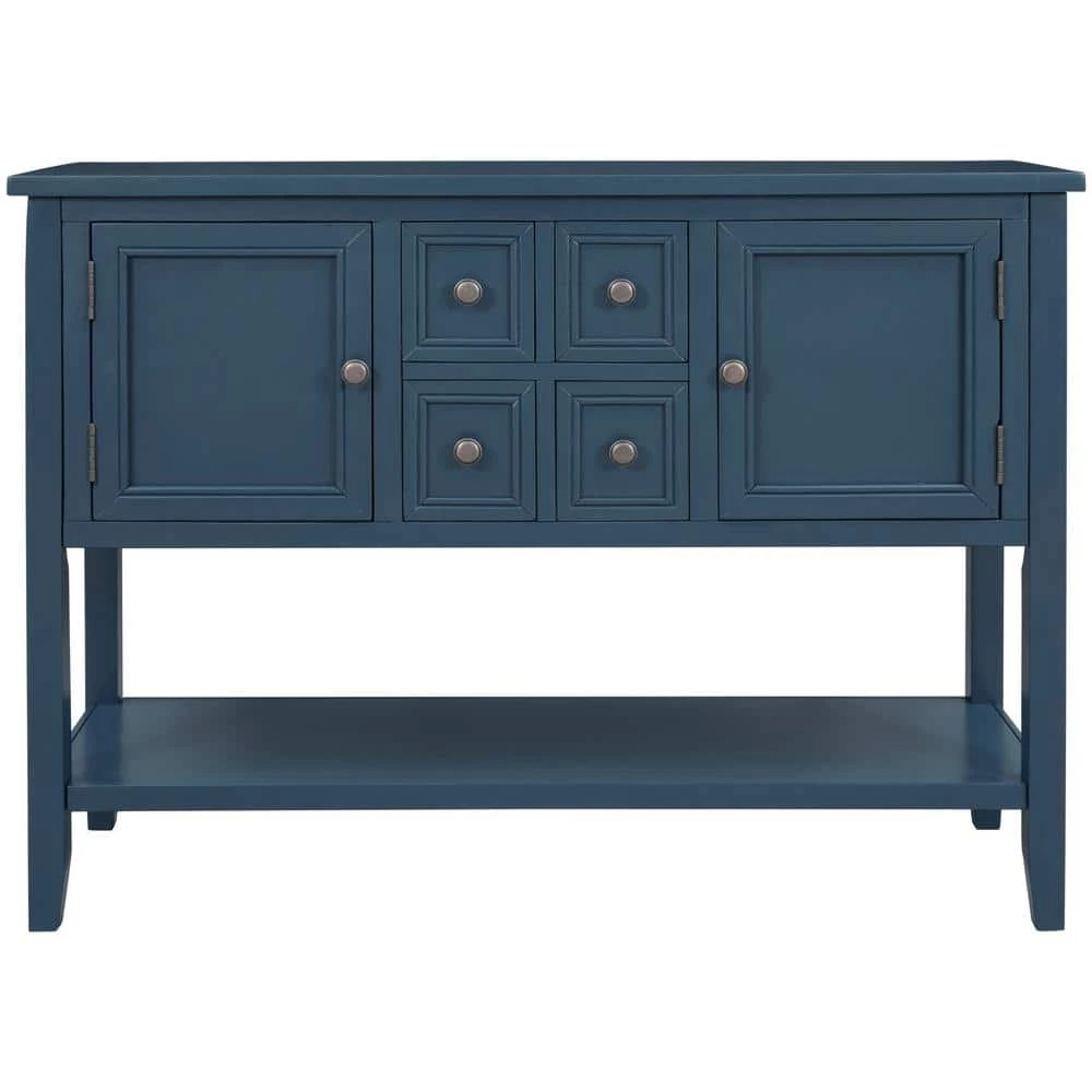 46 in. Light Navy Standard Rectangle Wood Console Table by ATHMILE 1 46 in. Light Navy Standard Rectangle Wood Console Table by ATHMILE