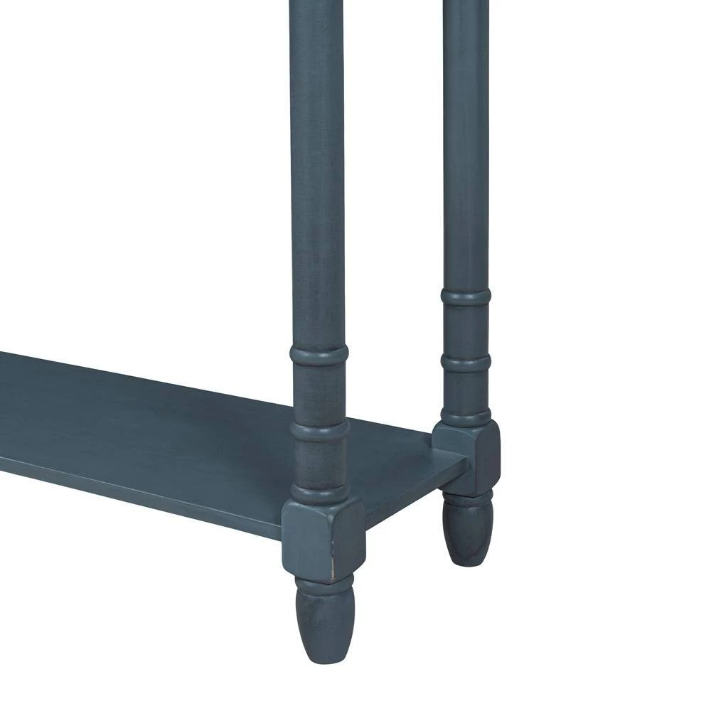58 in. Antique Navy Standard Rectangle Wood Console Table by ATHMILE 4 58 in. Antique Navy Standard Rectangle Wood Console Table by ATHMILE - Image 4