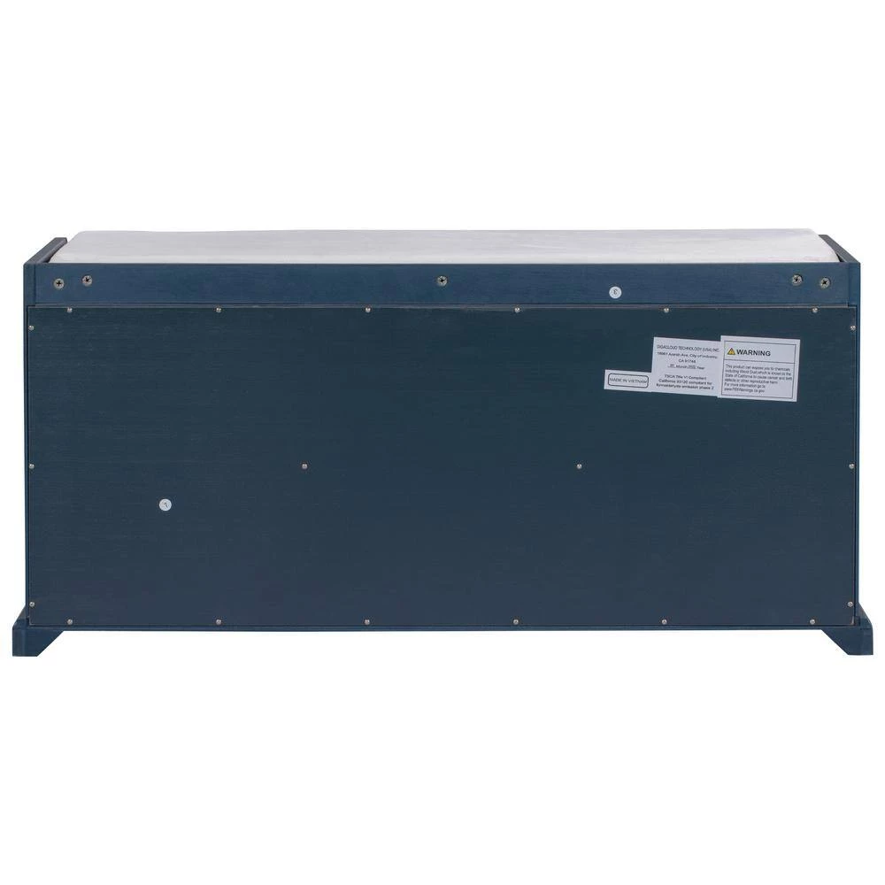 Antique Navy Storage Bench 43 in. L x 15.7 in. W x 20 in. H by ATHMILE 8 Antique Navy Storage Bench 43 in. L x 15.7 in. W x 20 in. H by ATHMILE - Image 8