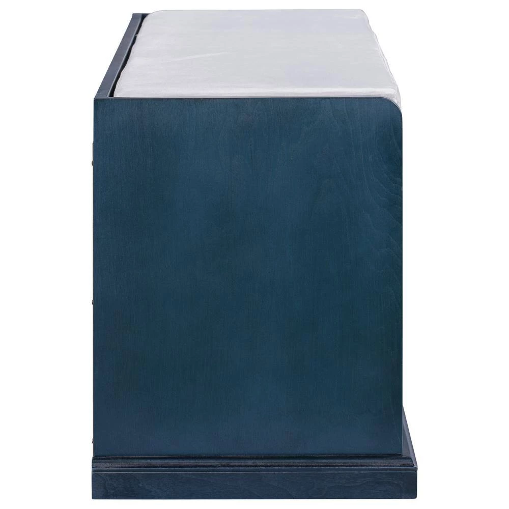 Antique Navy Storage Bench 43 in. L x 15.7 in. W x 20 in. H by ATHMILE 2 Antique Navy Storage Bench 43 in. L x 15.7 in. W x 20 in. H by ATHMILE - Image 2