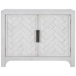 40 in. Antique White Standard Rectangle Wood Console Table by ATHMILE