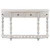 52 in. W Antique White Standard Rectangle Wood Console Table by ATHMILE