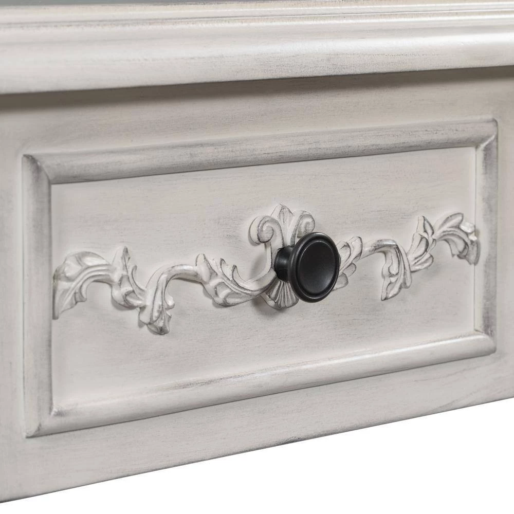 52 in. W Antique White Standard Rectangle Wood Console Table by ATHMILE 8 52 in. W Antique White Standard Rectangle Wood Console Table by ATHMILE - Image 8