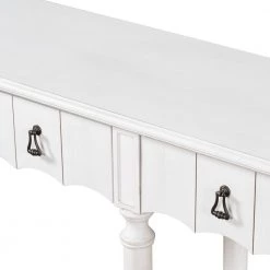 63 in. Antique White Standard Rectangle Wood Console Table with 4 Drawers and 1 Shelf by ATHMILE 15 63 in. Antique White Standard Rectangle Wood Console Table with 4 Drawers and 1 Shelf by ATHMILE -ATHMILE Sales Store antique white athmile console tables gz b2w20222072 fa 1000