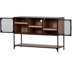 48 in. Brown Standard Rectangle Particle Board Console Table by ATHMILE -ATHMILE Sales Store barnwood athmile console tables dswf281844aad 44 1000