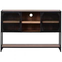 48 in. Brown Standard Rectangle Particle Board Console Table by ATHMILE