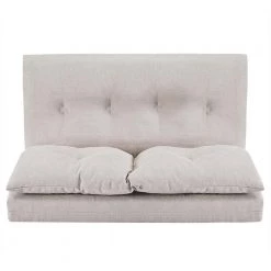 Beige Adjustable Fabric Folding Chaise Lounge Sofa Floor Couch and Sofa by ATHMILE