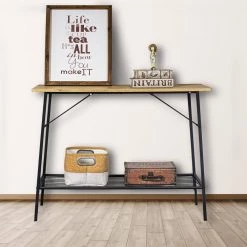 13.8 in. Beige Standard Rectangle Wood Console Table by ATHMILE 13 13.8 in. Beige Standard Rectangle Wood Console Table by ATHMILE -ATHMILE Sales Store beige athmile console tables dsw80833575 31 1000