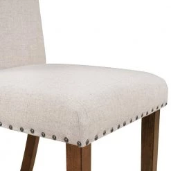 Beige Linen Upholstered Dining Chairs (Set of 2) by ATHMILE -ATHMILE Sales Store beige athmile dining chairs gz b2w20221271 44 1000