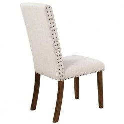 Beige Linen Upholstered Dining Chairs (Set of 2) by ATHMILE -ATHMILE Sales Store beige athmile dining chairs gz b2w20221271 fa 1000