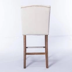 Beige Wingback Breakfast Chairs with Nailhead-Trim (Set of 2) by ATHMILE 16 Beige Wingback Breakfast Chairs with Nailhead-Trim (Set of 2) by ATHMILE -ATHMILE Sales Store beige athmile dining chairs gz b2w20222145 76 1000