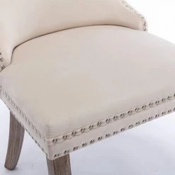 Beige Upholstered Dining Chair with Backstitching Nailhead Trim (Set of 2) by ATHMILE 13 Beige Upholstered Dining Chair with Backstitching Nailhead Trim (Set of 2) by ATHMILE -ATHMILE Sales Store beige athmile dining chairs gz b2w20222154 44 1000