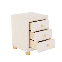 3-Drawers Upholstered Beige Nightstand (17 in. L x 15.7 in. W x 21 in. H) by ATHMILE 15 3-Drawers Upholstered Beige Nightstand (17 in. L x 15.7 in. W x 21 in. H) by ATHMILE -ATHMILE Sales Store beige athmile nightstands gz b2w20221696 fa 1000