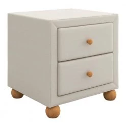 2-Drawers Upholstered Beige Nightstand (20.9 in. L x 18.1 in. W x 18.2 in. H) by ATHMILE 16 2-Drawers Upholstered Beige Nightstand (20.9 in. L x 18.1 in. W x 18.2 in. H) by ATHMILE -ATHMILE Sales Store beige athmile nightstands gz b2w20221700 76 1000