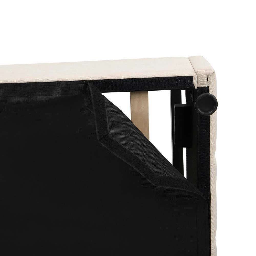 Beige Full size Upholstered Platform bed with a Hydraulic Storage System by ATHMILE 8 Beige Full size Upholstered Platform bed with a Hydraulic Storage System by ATHMILE - Image 8