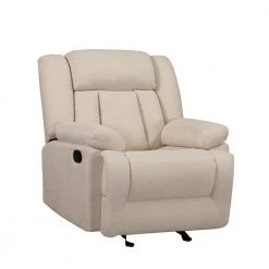 Beige Fabric Recliner Chair with Thick Seat and Backrest(Set of 1) by ATHMILE