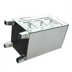 3-Drawer Black and Silver Nightstand by ATHMILE -ATHMILE Sales Store black and silver athmile nightstands ddw10411p0897 4f 1000