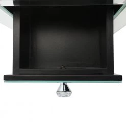 1-Drawer Black and Silver Nightstand by ATHMILE -ATHMILE Sales Store black and silver athmile nightstands ddw1041e0439 1f 1000