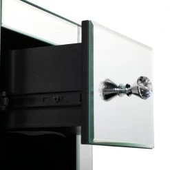 1-Drawer Black and Silver Nightstand by ATHMILE -ATHMILE Sales Store black and silver athmile nightstands ddw1041e0439 c3 1000