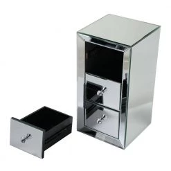 3-Drawer Black and Silver Nightstand by ATHMILE 11 3-Drawer Black and Silver Nightstand by ATHMILE -ATHMILE Sales Store black and silver athmile nightstands ddw1041s0899 1f 1000