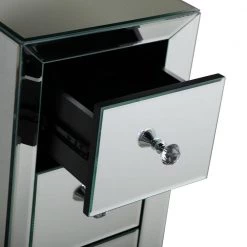 3-Drawer Black and Silver Nightstand by ATHMILE 10 3-Drawer Black and Silver Nightstand by ATHMILE -ATHMILE Sales Store black and silver athmile nightstands ddw1041s0899 4f 1000