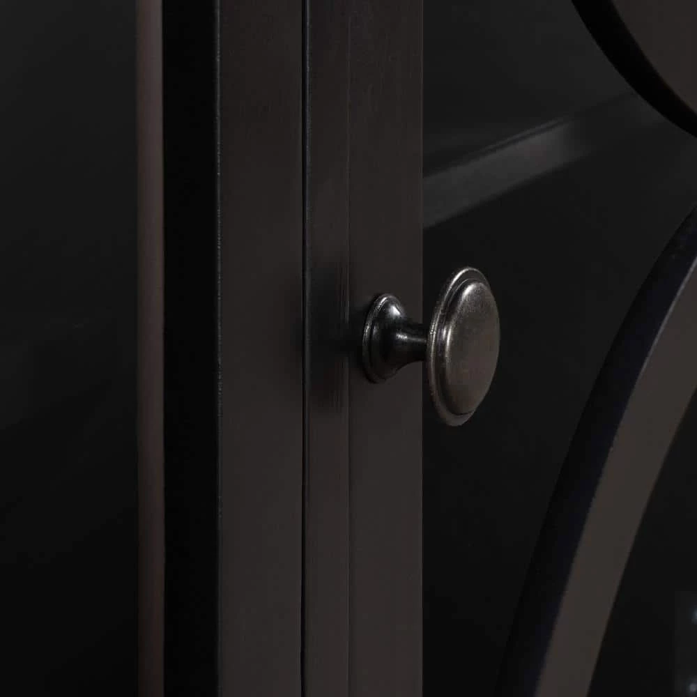 Black Accent Storage Cabinet Wooden Cabinet with Adjustable Shelf by ATHMILE 7 Black Accent Storage Cabinet Wooden Cabinet with Adjustable Shelf by ATHMILE - Image 7