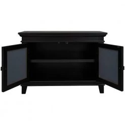 Black Accent Storage Cabinet Wooden Cabinet with Mirror Door by ATHMILE -ATHMILE Sales Store black athmile accent cabinets gzwf284088aab 77 1000