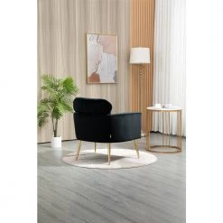 Black Velvet Accent Chair (Set of 1) by ATHMILE 11 Black Velvet Accent Chair (Set of 1) by ATHMILE -ATHMILE Sales Store black athmile accent chairs gz b2w20221721 c3 1000