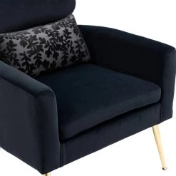 Black Velvet Accent Chair (Set of 1) by ATHMILE 15 Black Velvet Accent Chair (Set of 1) by ATHMILE -ATHMILE Sales Store black athmile accent chairs gz b2w20221721 fa 1000