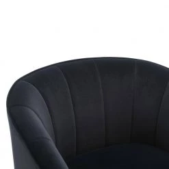 Black Velvet Accent Arm Chair (Set of 1) by ATHMILE -ATHMILE Sales Store black athmile accent chairs gz b2w20222262 76 1000