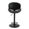 46.06 in. Black PU Bar Stool (Set of 2) by ATHMILE