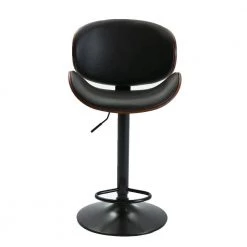 46.06 in. Black PU Bar Stool (Set of 2) by ATHMILE