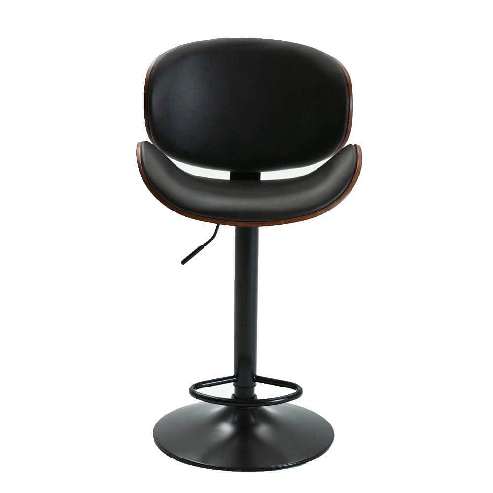 46.06 in. Black PU Bar Stool (Set of 2) by ATHMILE 1 46.06 in. Black PU Bar Stool (Set of 2) by ATHMILE