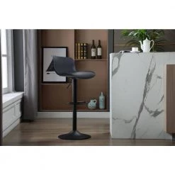 31.89 in. Black Fabric Bar Stool (Set of 2) by ATHMILE 13 31.89 in. Black Fabric Bar Stool (Set of 2) by ATHMILE -ATHMILE Sales Store black athmile bar stools ddw22036599 31 1000