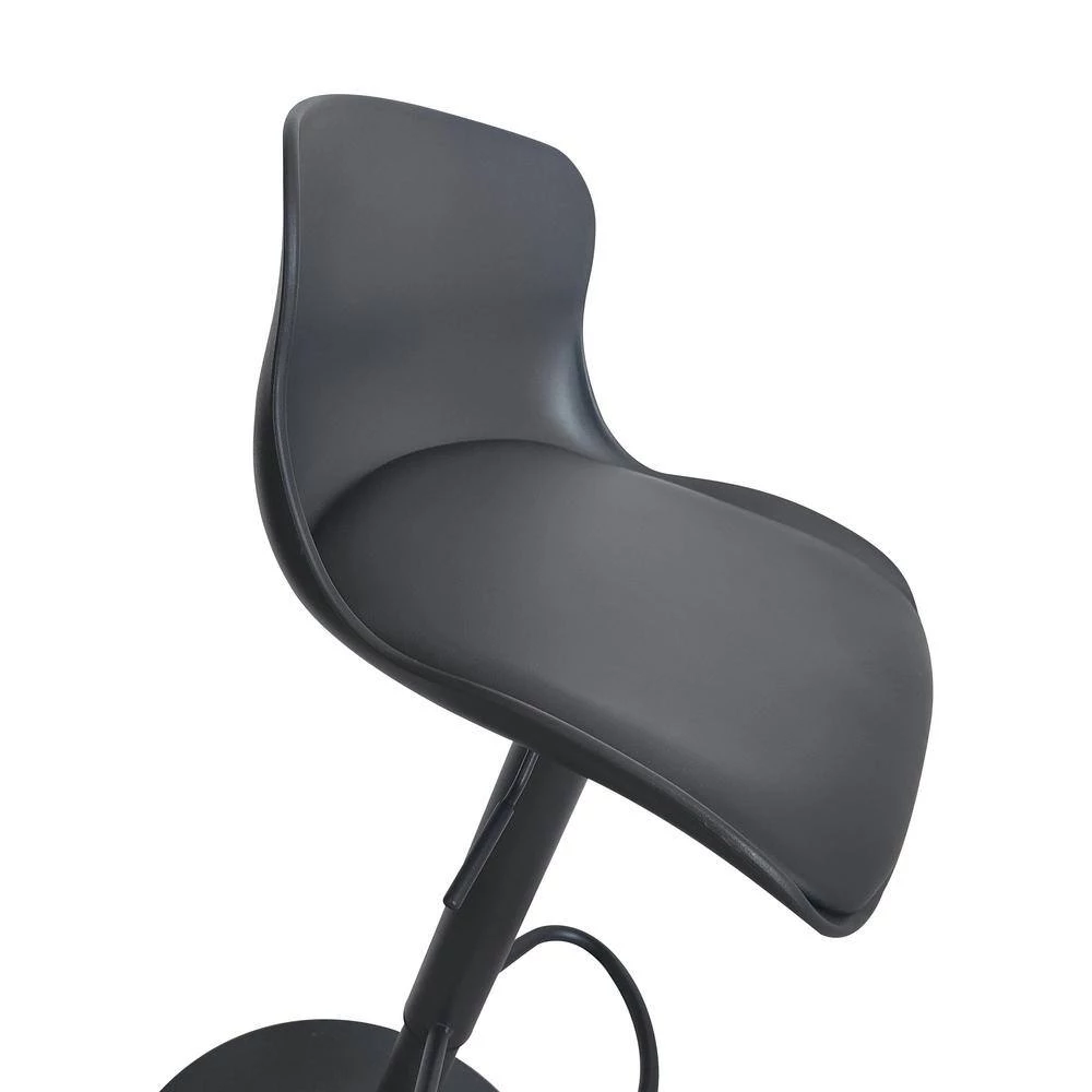 31.89 in. Black Fabric Bar Stool (Set of 2) by ATHMILE 4 31.89 in. Black Fabric Bar Stool (Set of 2) by ATHMILE - Image 4