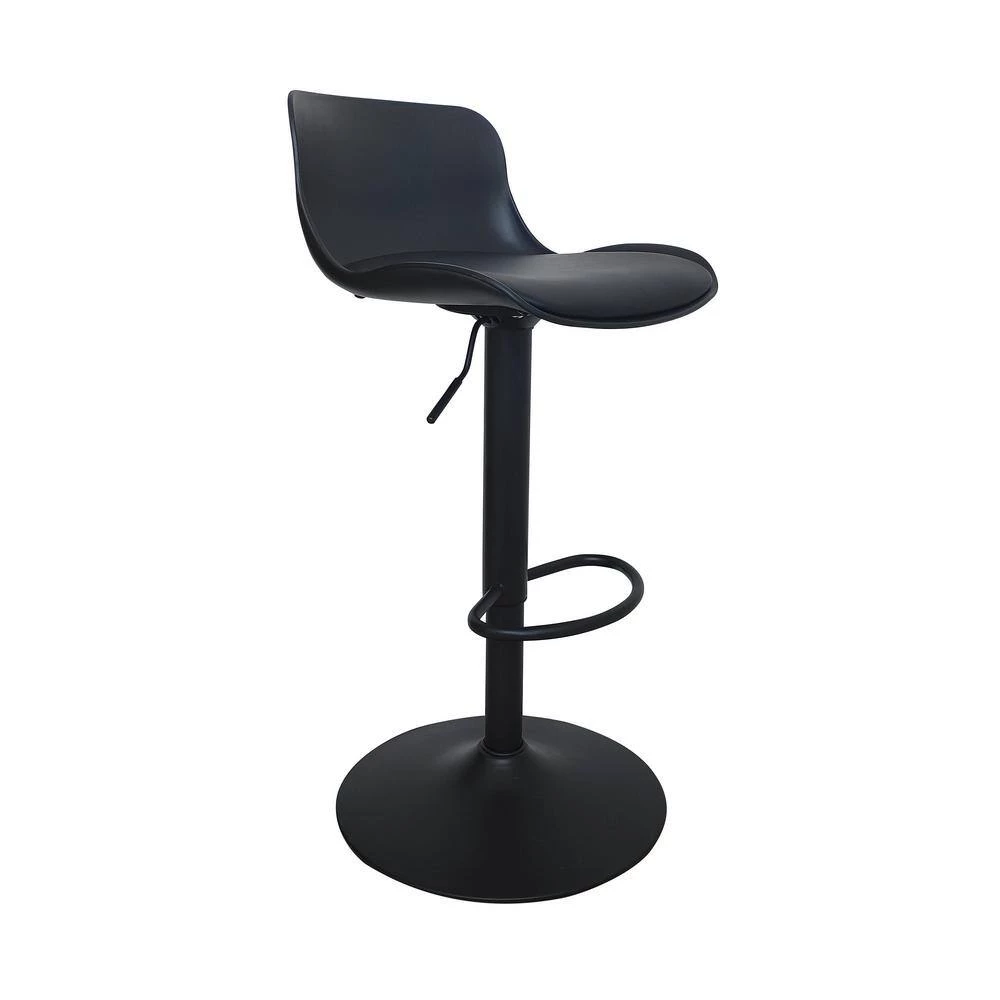 31.89 in. Black Fabric Bar Stool (Set of 2) by ATHMILE 2 31.89 in. Black Fabric Bar Stool (Set of 2) by ATHMILE - Image 2
