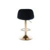 41 in. Black Velvet Bar Stool (Set of 1) by ATHMILE