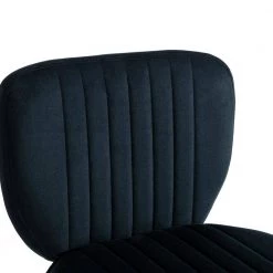 40 in. Black Velvet Bar Stool (Set of 1) by ATHMILE -ATHMILE Sales Store black athmile bar stools ddw39540273 44 1000