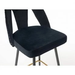 40.8 in. Black Velvet Bar Stool (Set of 2) by ATHMILE 12 40.8 in. Black Velvet Bar Stool (Set of 2) by ATHMILE -ATHMILE Sales Store black athmile bar stools ddw77535651 44 1000