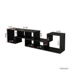 16.89 in. Black 2-Shelf Standard Bookcase by ATHMILE 11 16.89 in. Black 2-Shelf Standard Bookcase by ATHMILE -ATHMILE Sales Store black athmile bookcases bookshelves ccw33133142 1f 1000